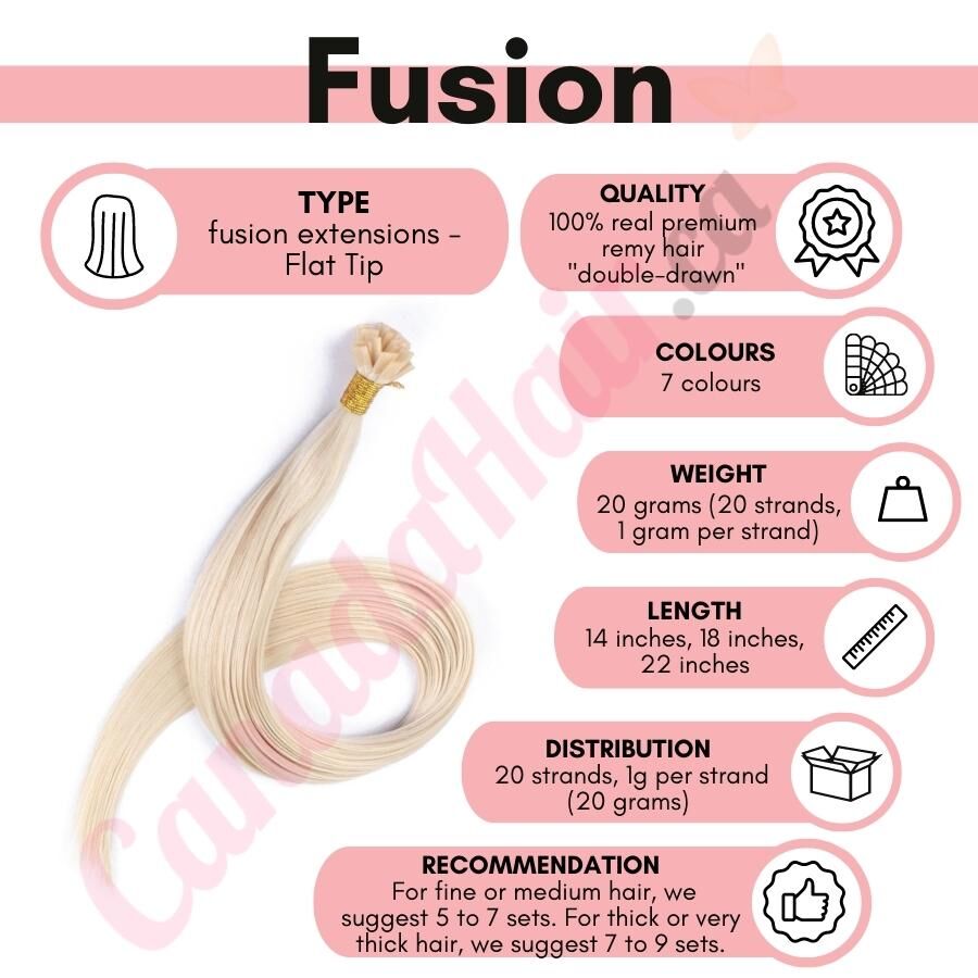 Platinum Blonde Keratin Prebonded Fusion hair extensions Remy Hair