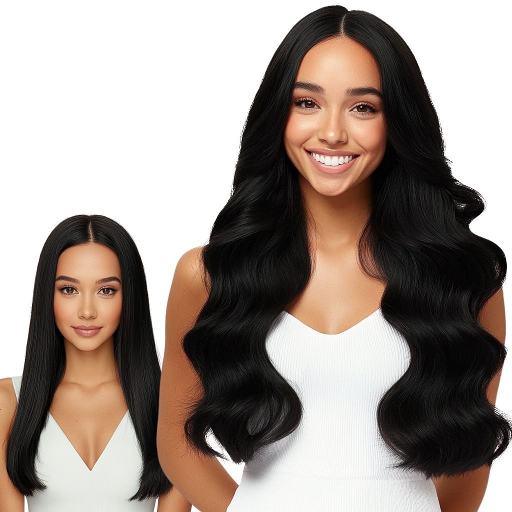 CLIP IN hair extensions synthetic hair