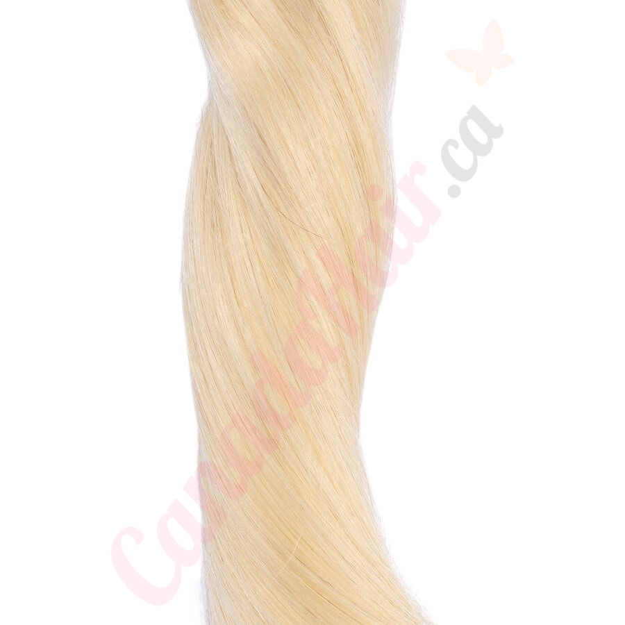 Bleach Blonde (#613) CLIP IN hair extensions 100% real hair (premium remy  hair) 18 inches