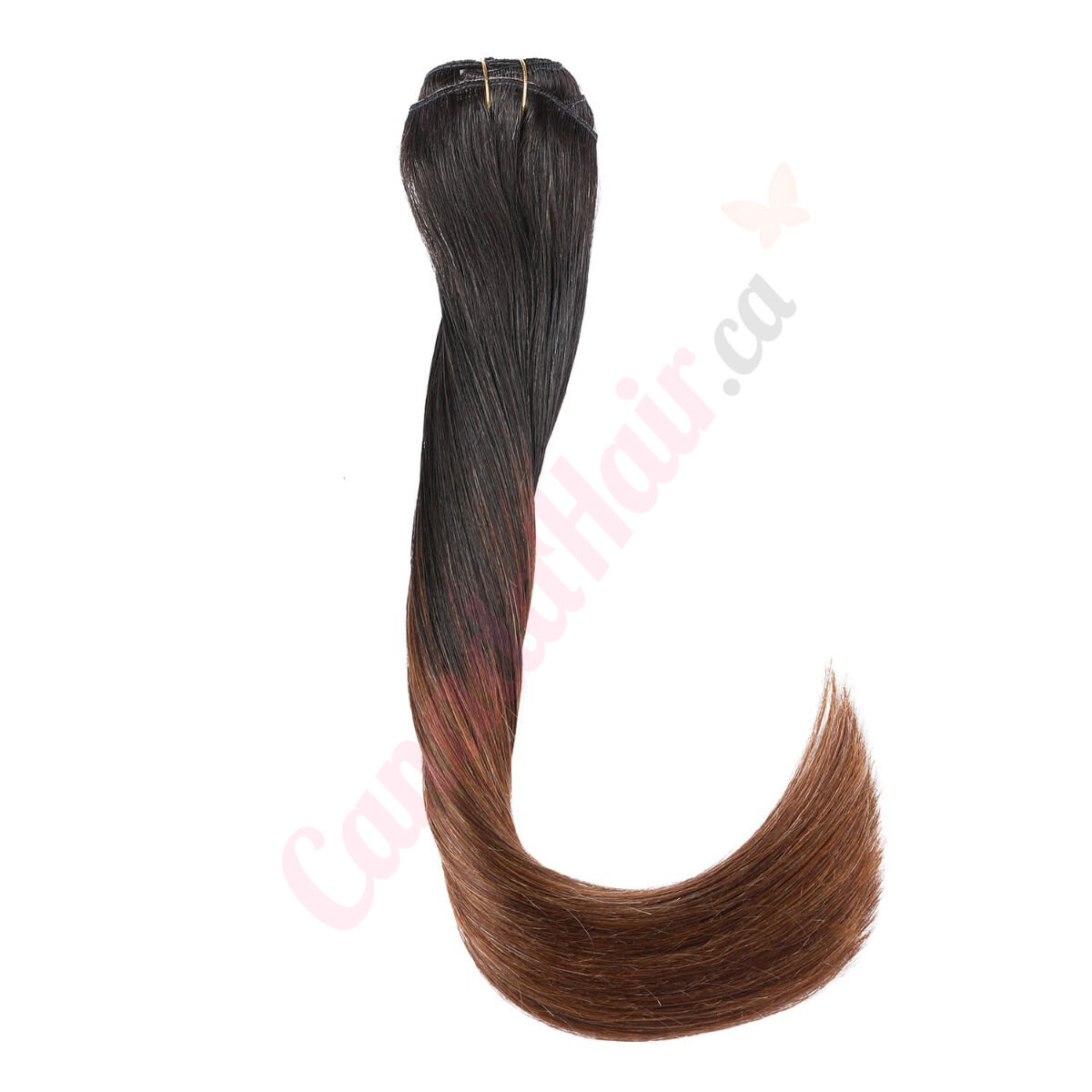 Ombre Dark Chestnut Brown Clip In Hair Extensions High Quality  [ICP07]