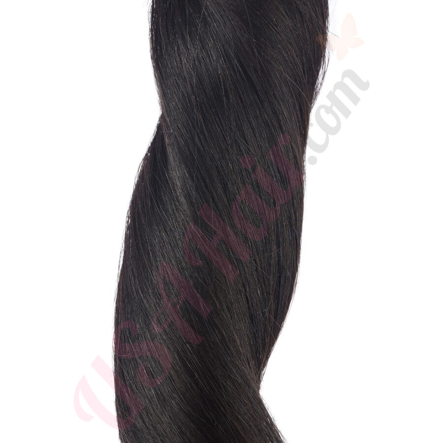 Black / Brown (#1b) CLIP IN hair extensions 100% real hair (premium remy  hair) 18 inches