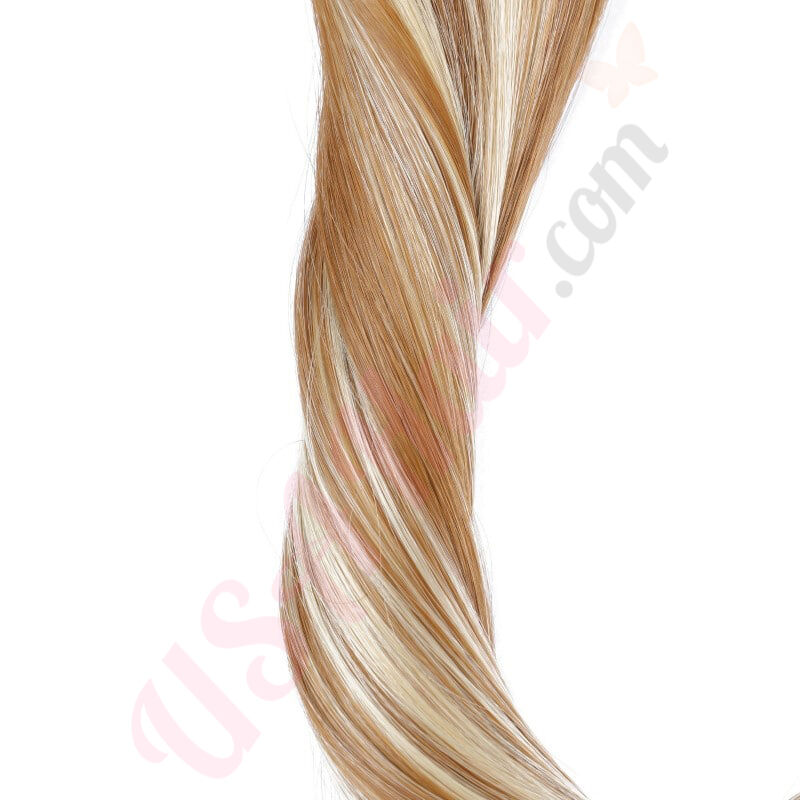 Auburn / Blonde CLIP IN hair extensions synthetic hair