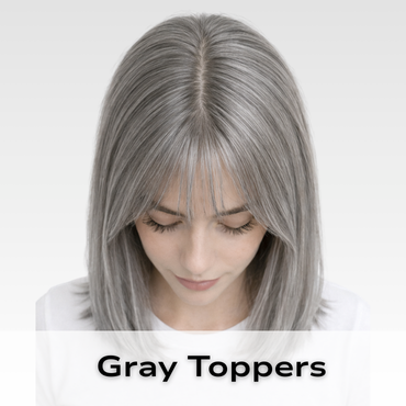 Gray hair toppers