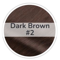 Dark brown tape-in extensions