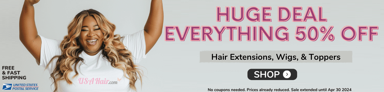 Hair extensions, wigs, and hair toppers by USAHair.com