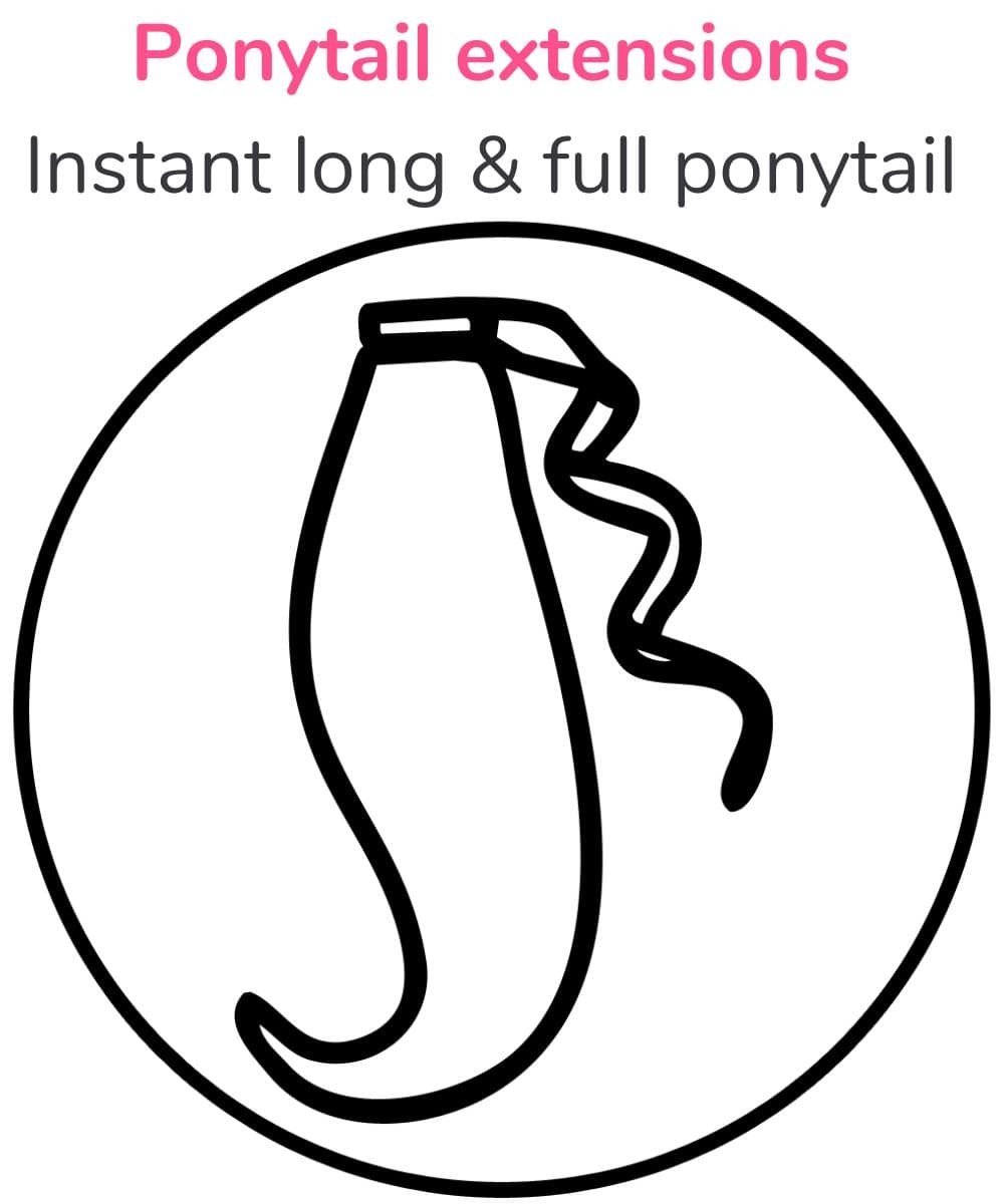 Ponytail hair extensions