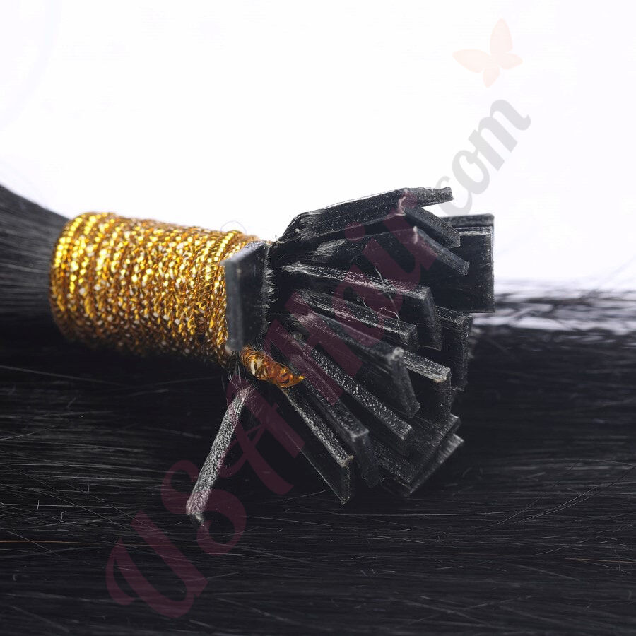 Keratin Fusion I tip Hair Extension Micro Ring Links Copper Tubes 300PCS  Black