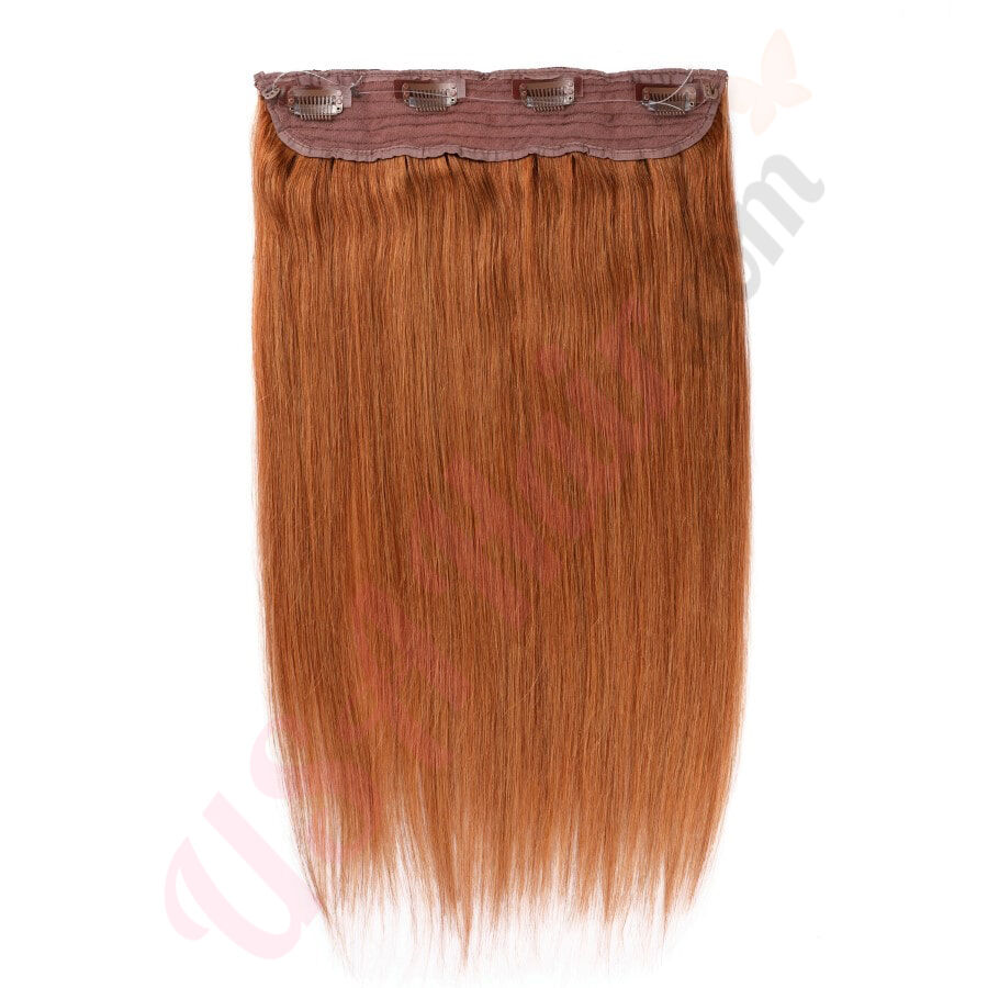 Ginger Invisible Wire Hair Extensions, Real Hair Invisible Wire Ginger