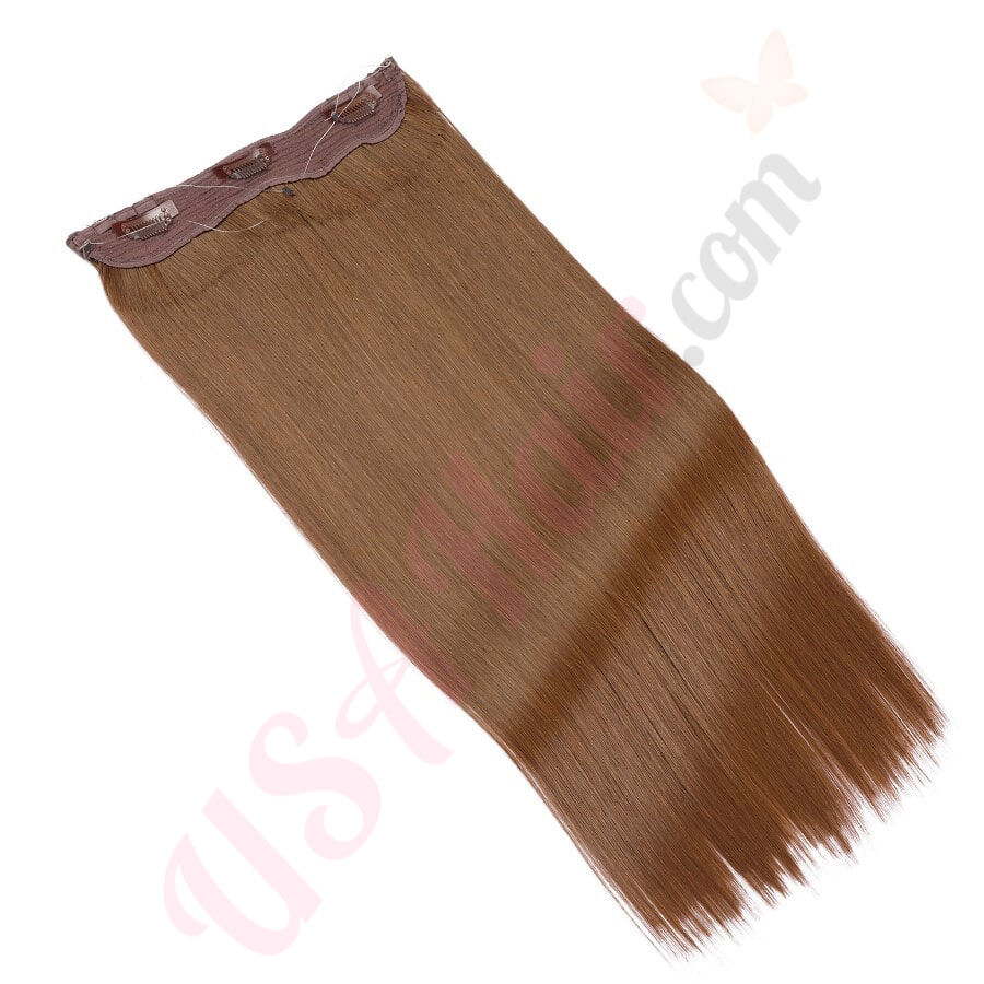 Chestnut Brown Invisible Wire Hair Extensions Fake Hair Synthetic Hair  Chestnut Brown