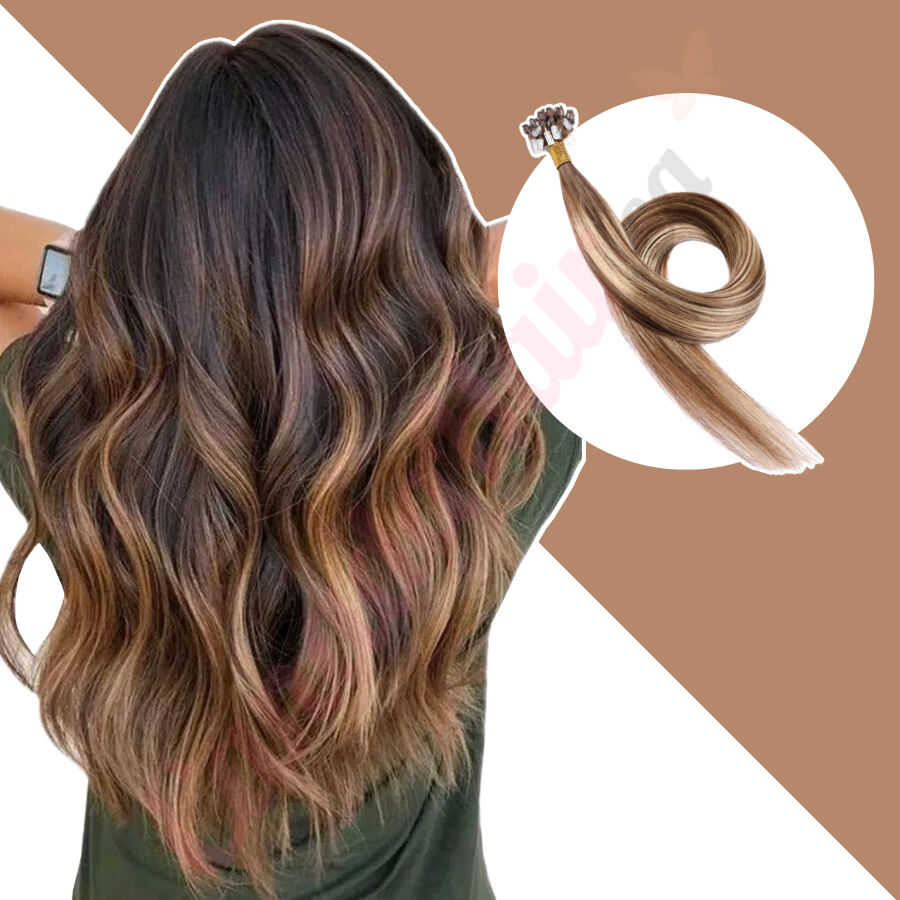 Ombre Balayage micro beads hair extensions, micro loop extensions Real  Human Hair Ombre Balayage
