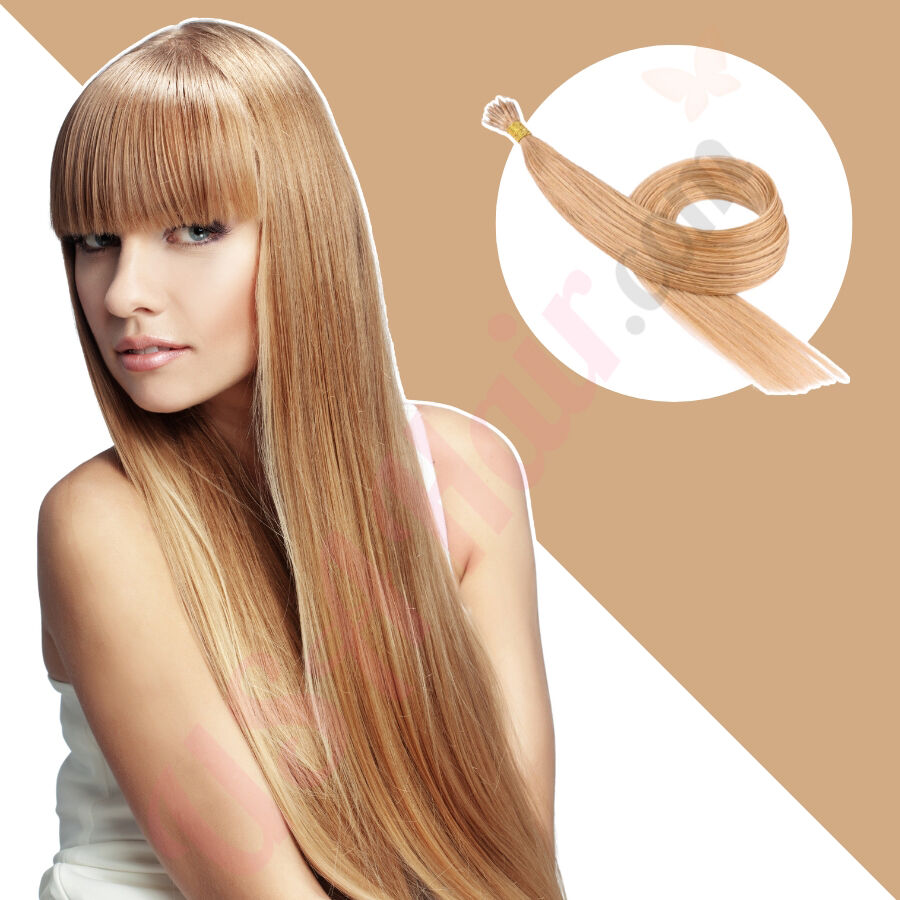 Strawberry Blonde #27 Nano-rings Hair Extensions (Nano-Beads) - Human Hair Strawberry Blonde #27 Nano-rings Hair Extensions (Nano-Beads) - Human Hair