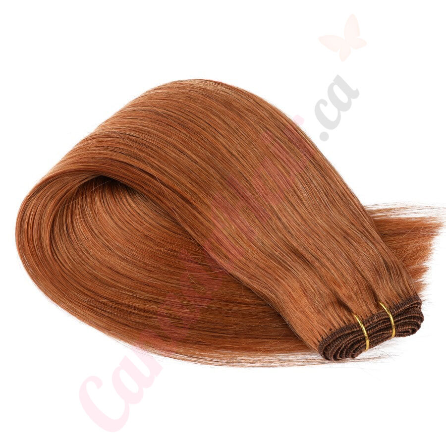 Ginger sew in hair extensions, remy hair weaves wefts Real Human Hair Ginger