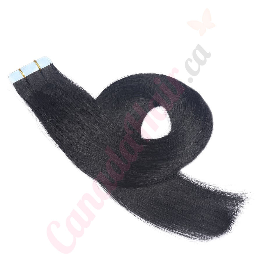 Jet Black (#1) Invisible Tape 20 (25g) (backorder, early April) – Bombay  Hair Canada