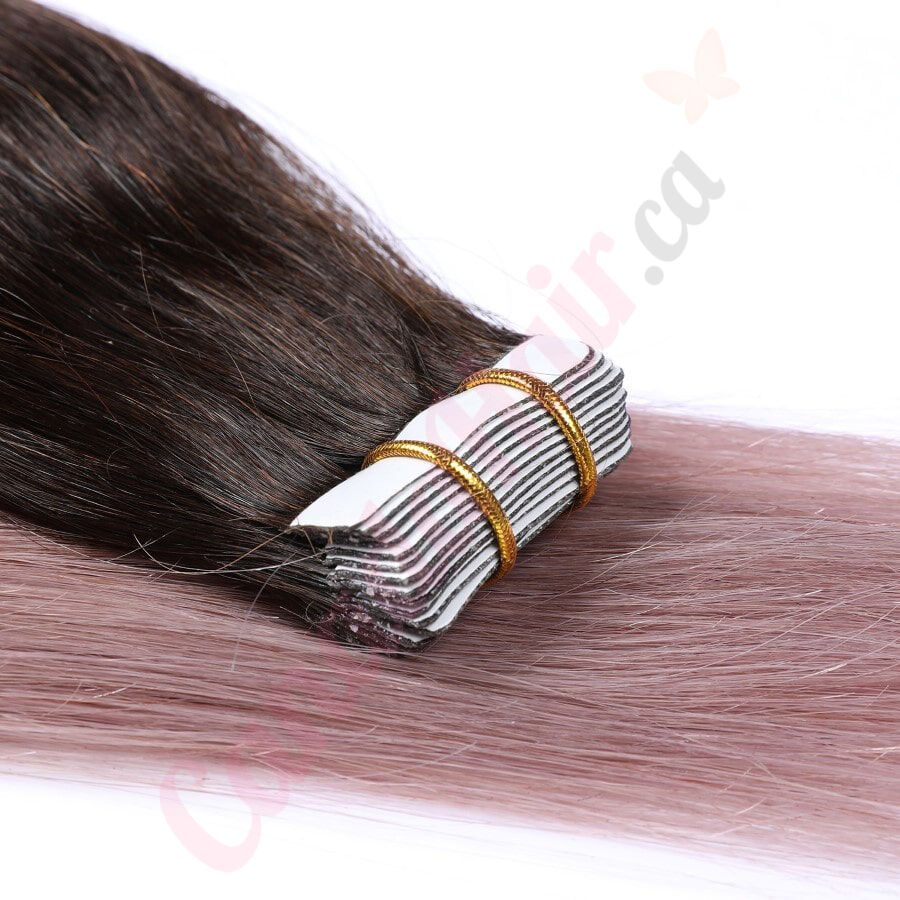 Ombre Pastel tape in hair extensions Real Human Hair Ombre Pastel