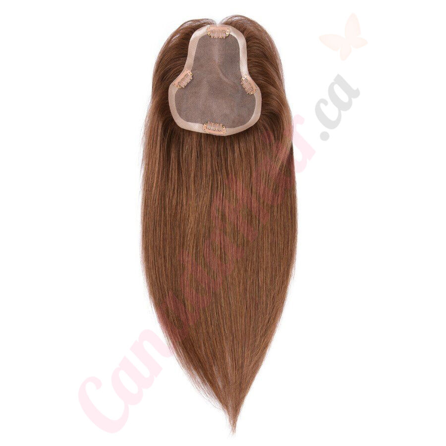 Chocolate Brown hair topper for thinning hair part large coverage