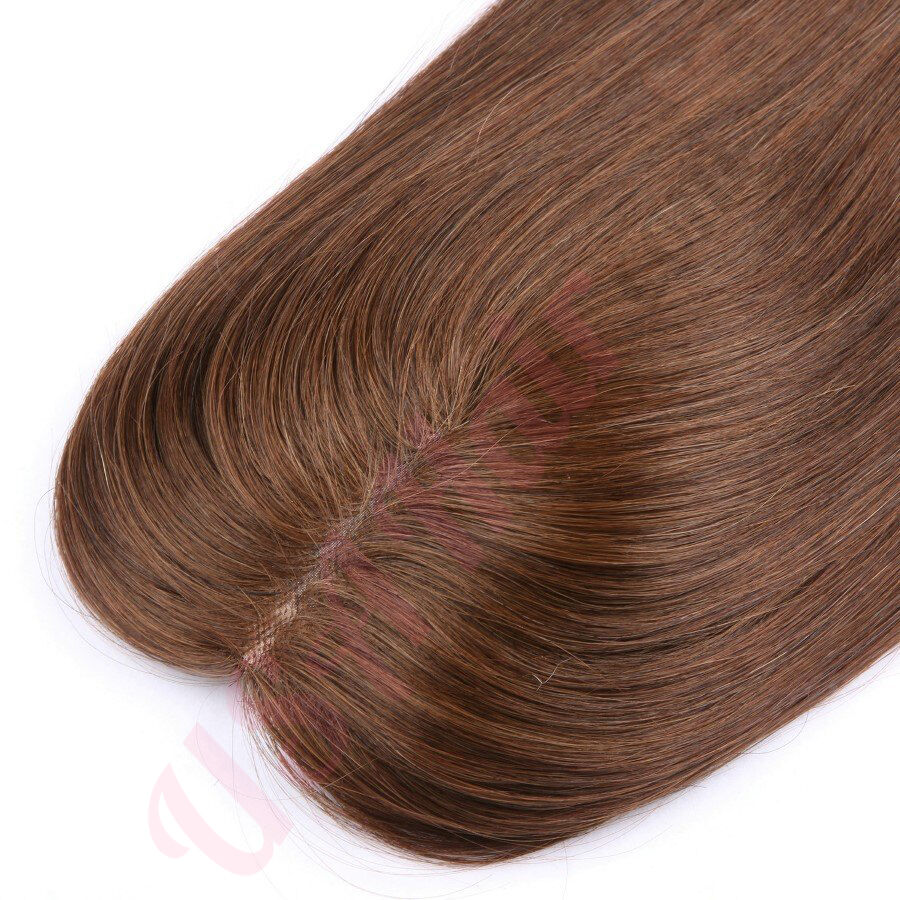 Dark Brown thinning hair crown area Remy Hair Dark Brown