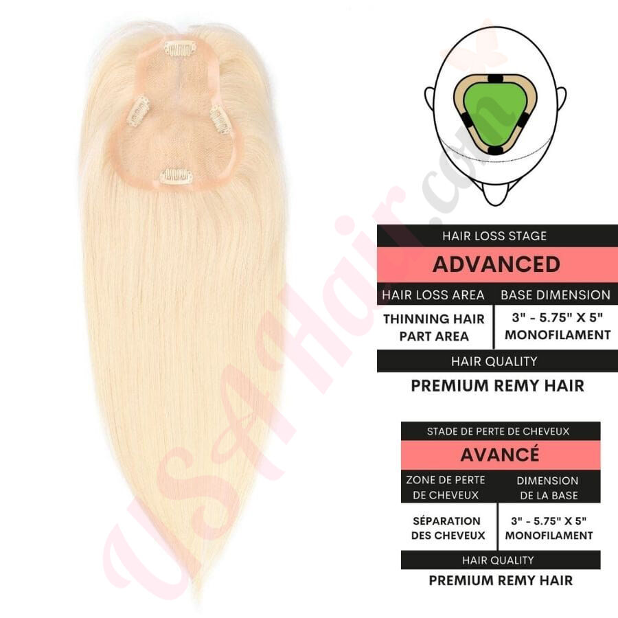 Dark Root White Blonde Hand Tied Hair Weft Extensions Premium Remy Virgin  Human Hair 14-20inch (14)