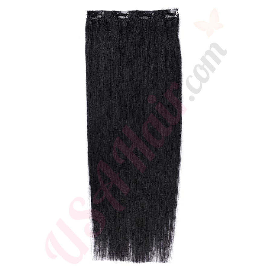 Black 22inch human hair store clip in extensions