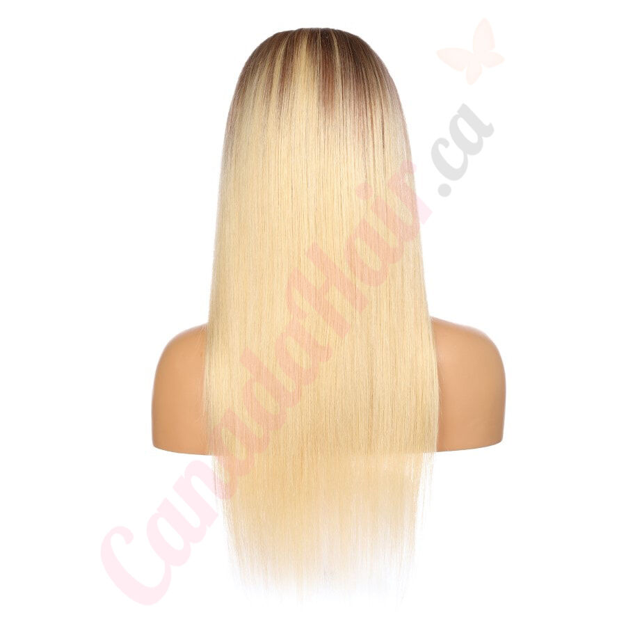 22" 12T613 - Long Colour #12T613 Remy Human Hair Wig 22 inches Honey Brown / Bleach Blonde