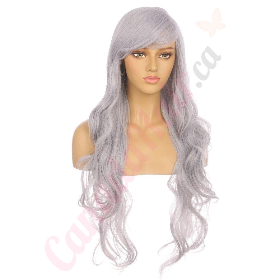 DM1611035 v4 Grey Extra Long Synthetic Hair Wig with Bang Final Sale