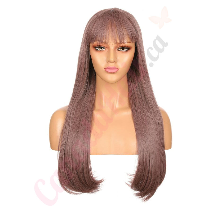 DM1707544 v4 Long Mauve Pastel Synthetic Hair Wig With Bang Canada Hair