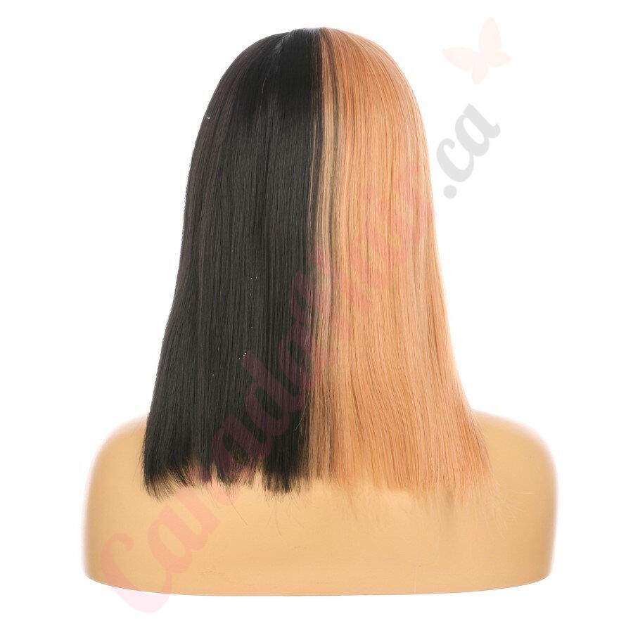 DM1810895-v4 Split Dye Short Synthetic Hair Wig with Bang [Final Sale]