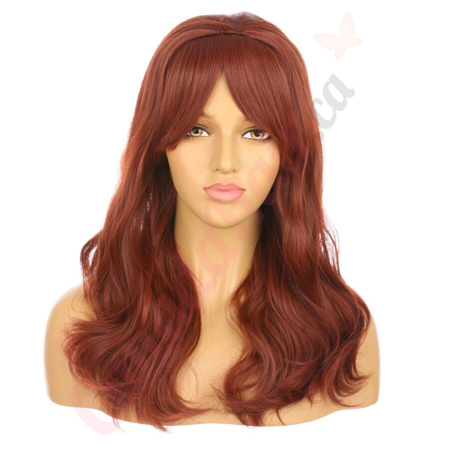 DM1810908 v4 Auburn Brown Long Synthetic Hair Wig with Bang Final