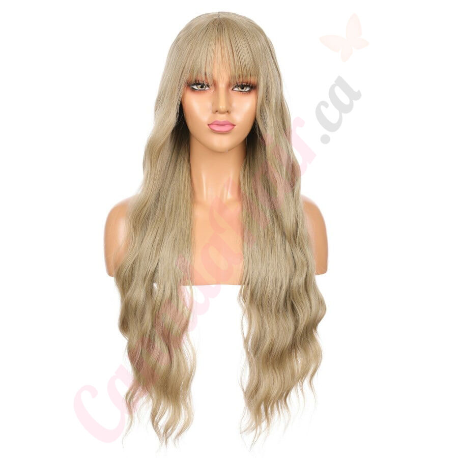 Long dark store blonde wig