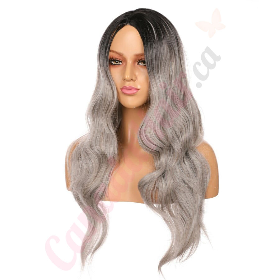 Grey ombre wig best sale