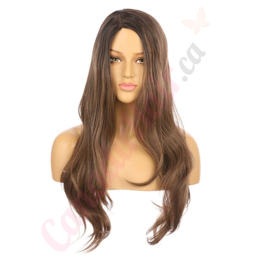 DM2031279 v4 Medium Brown Long Synthetic Hair Wig