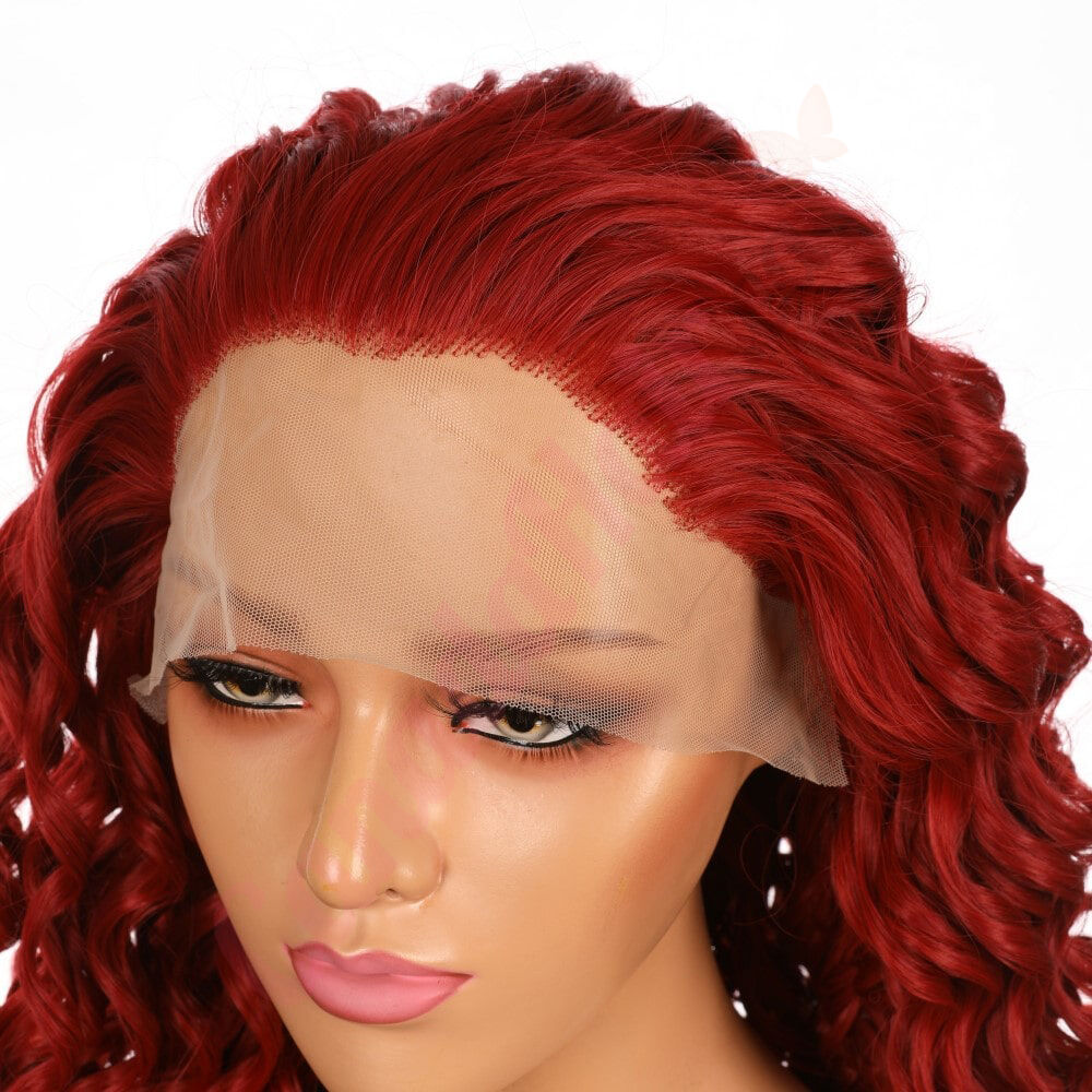 G1611002C v3 Long Red Synthetic Hair Wig Final Sale