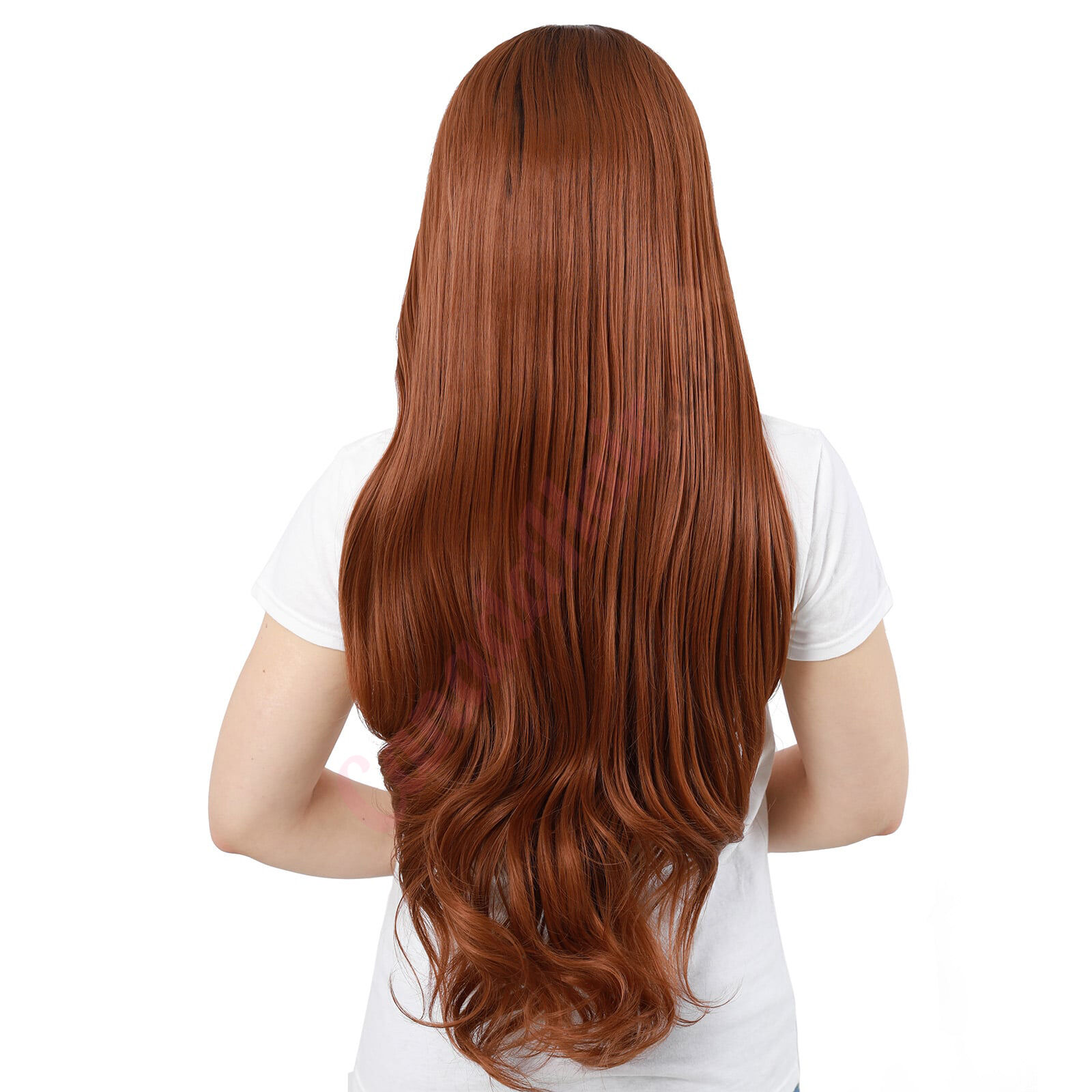 G1611110C v4 Long Ginger Synthetic Hair Wig Final Sale