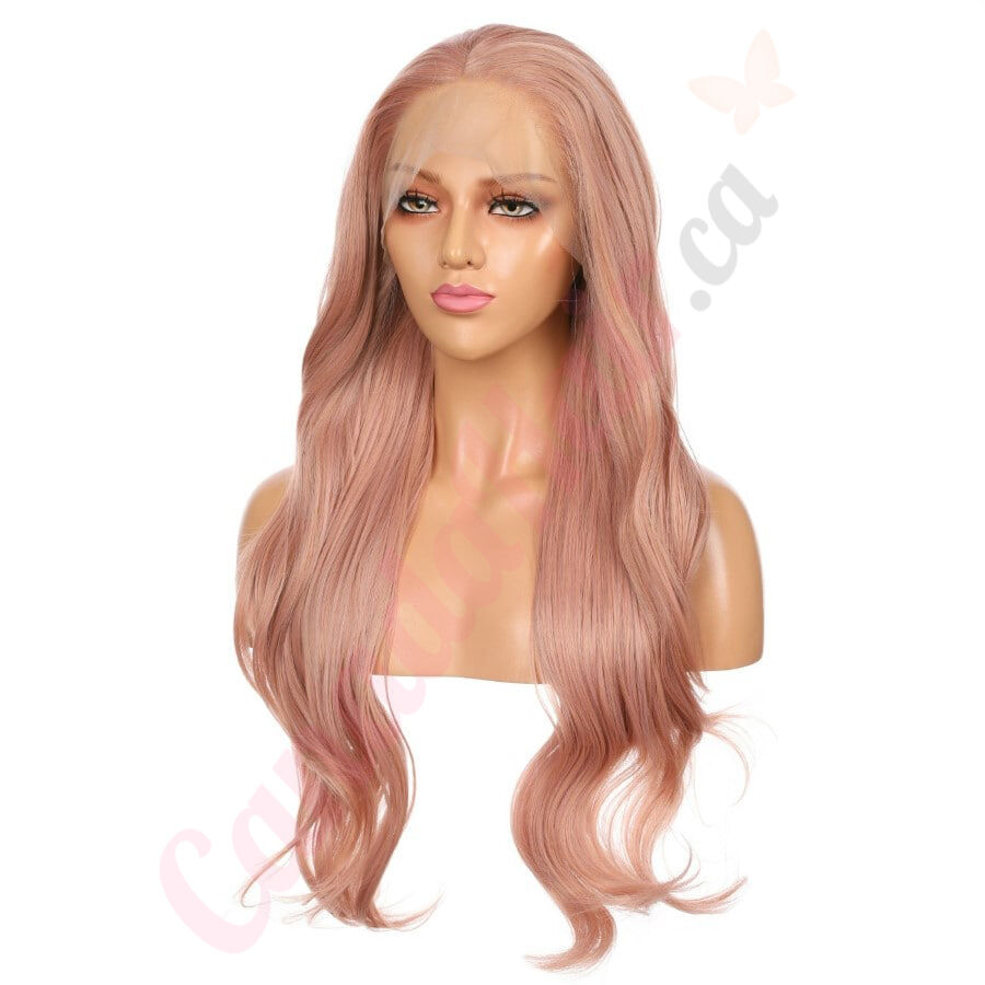 G161117326 v4 Long Pastel Pink Synthetic Hair Wig Final Sale