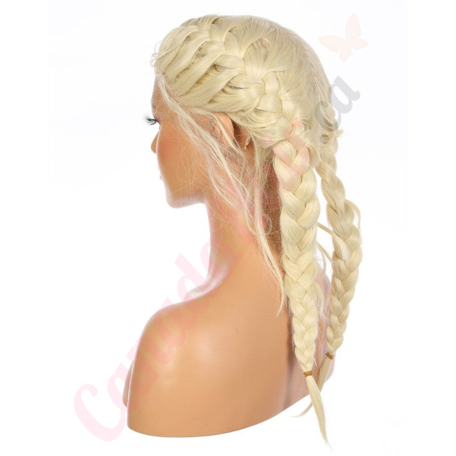 G1707524 v2 Short Blonde Synthetic Hair Braided Wig Final Sale