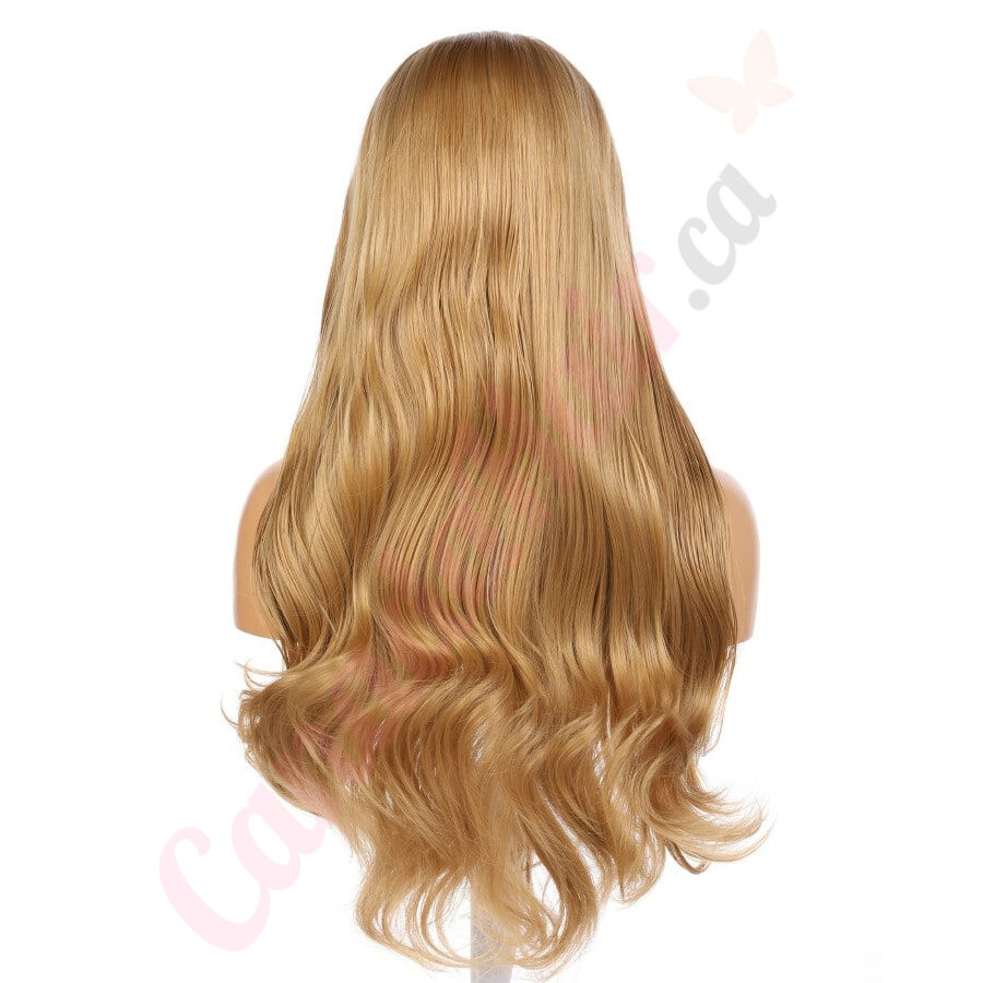 G1904808B v2 Long Strawberry Blonde Synthetic Hair Wig Final Sale