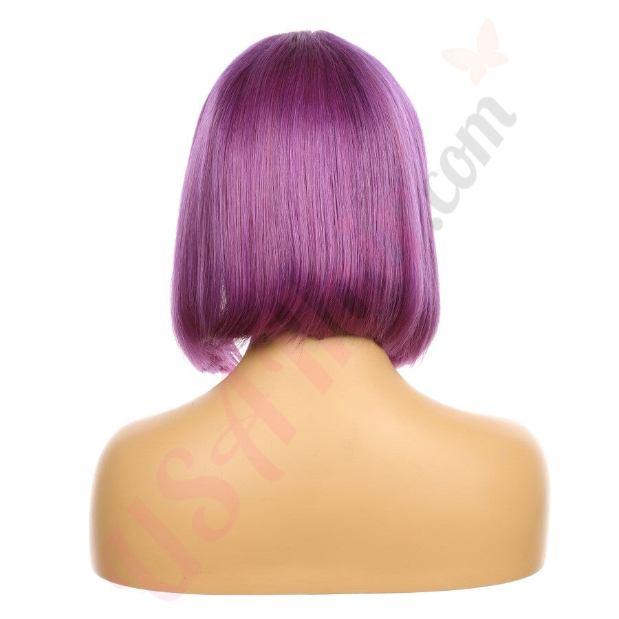 Offers NEW 10 inch Human Hair Purple Wig