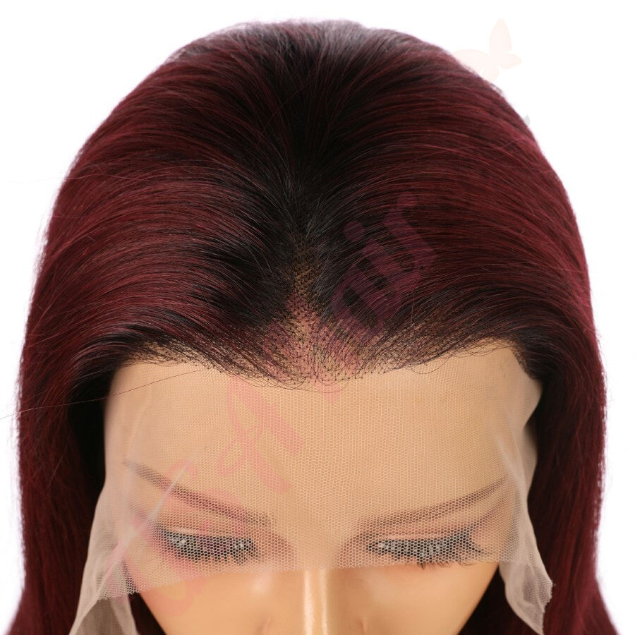 16 1bt 99j bobo Short Color 1bt 99j Remy Human Hair Wig 16 inches Burgundy Final Sale