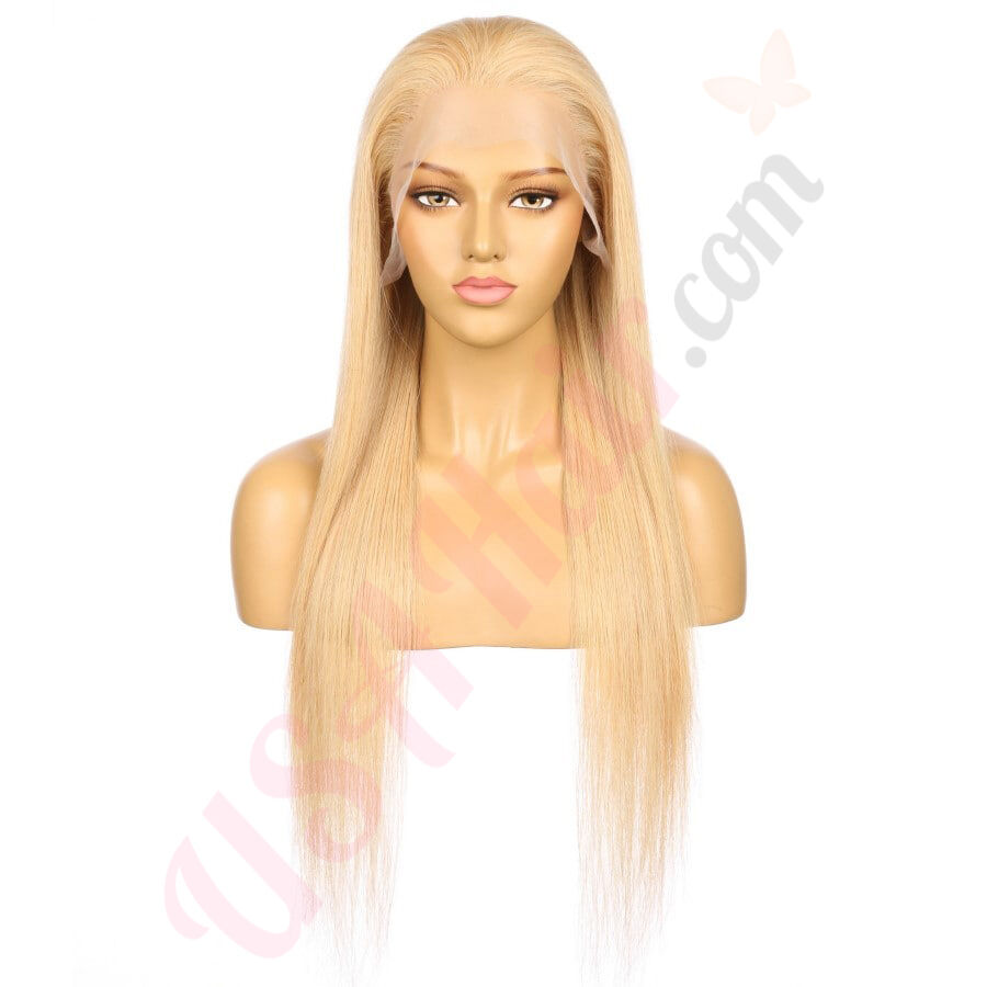 22 27 Light Blonde Remy Human Hair Long Wig 22inch Final Sale