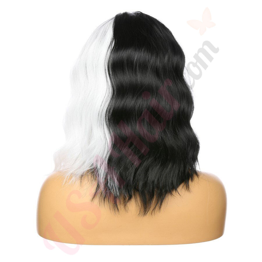 DM2031056-v4 Split Dye Short Synthetic Hair Wig [Final Sale]