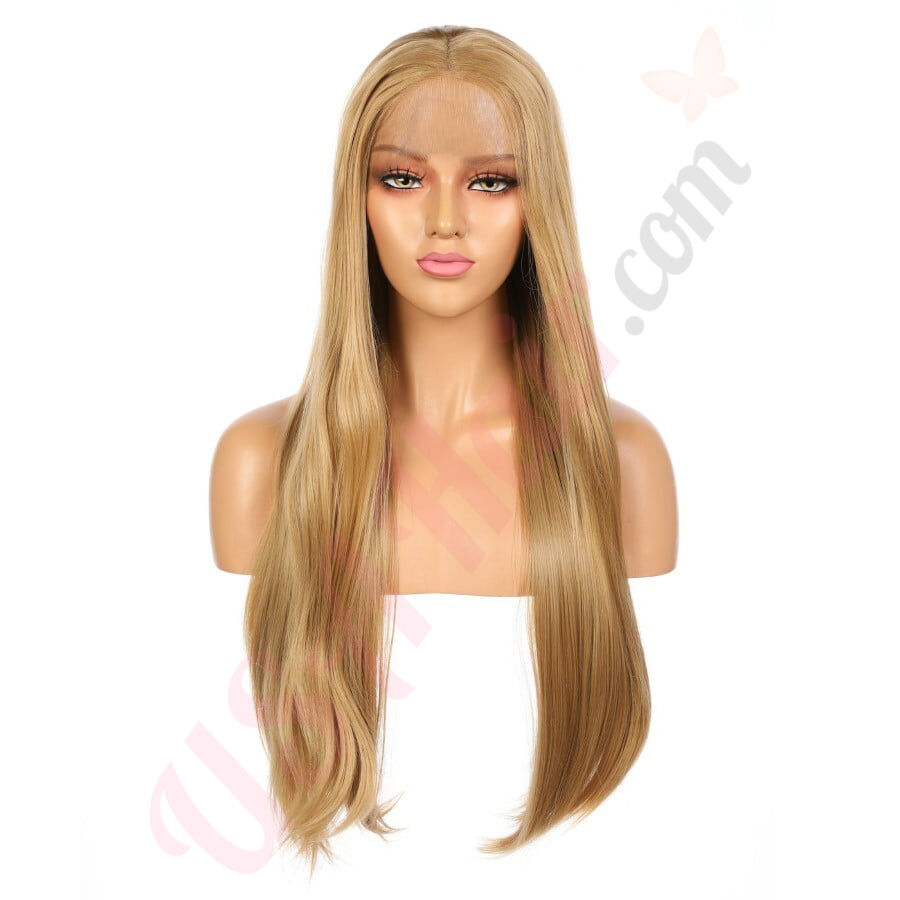 G1904808 v2 Long Strawberry Blonde Synthetic Hair Wig Final Sale