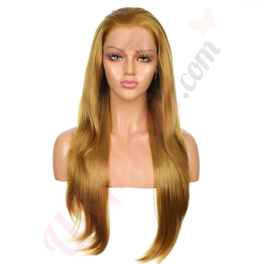 X1707505 v4 Long Golden Blonde Synthetic Hair Wig Final Sale